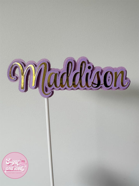 Custom Name Cake Topper