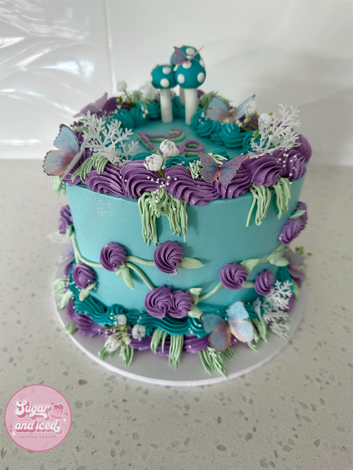 Fairy Garden Heart Cake