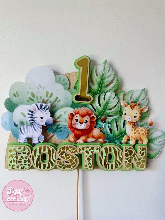 Animal Themed Cake Topper