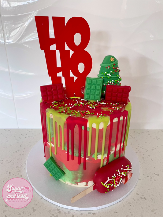 Christmas Drip Cake