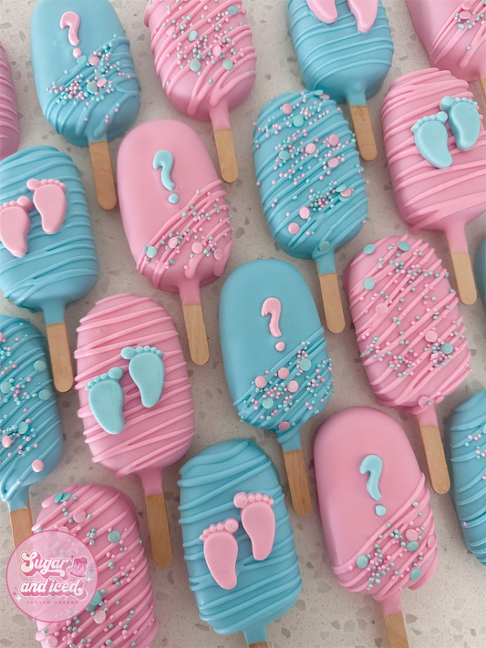 Gender Reveal Cakesicles