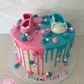 Gender Reveal/Baby Shower Drip Cake