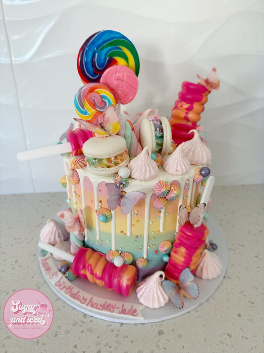 Rainbow Overload Drip Cake