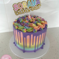 Rainbow Swirl Drip Cake