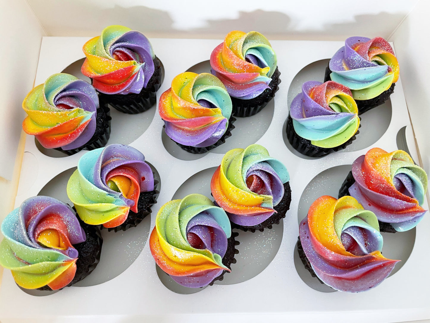 Rainbow Mini Cupcakes